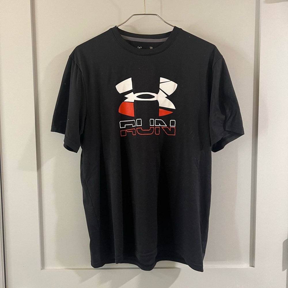 Mens Under Armor Black Activewear Heat Gear T-Shirt